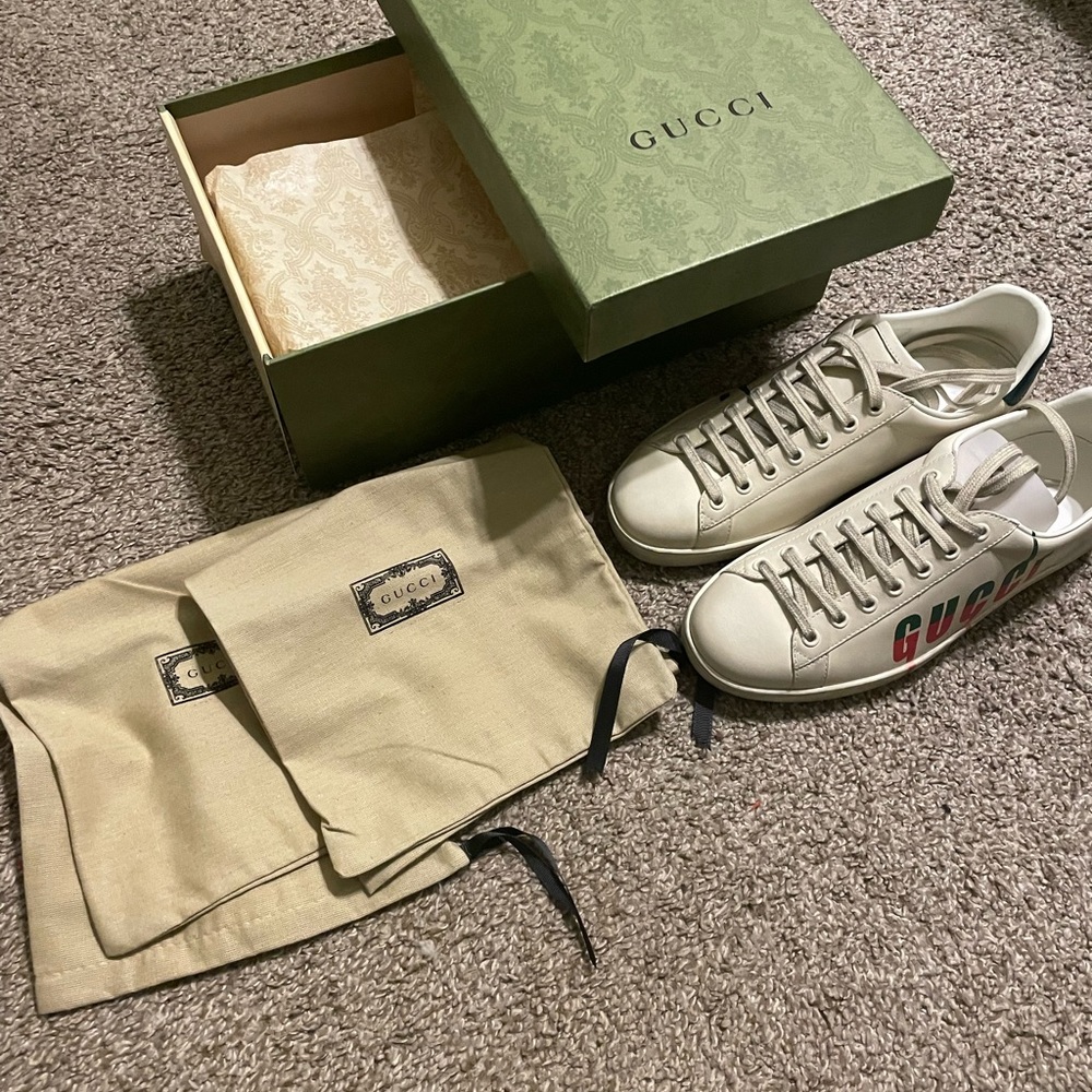 Gucci Ace distressed blade sneakers 7 gucci